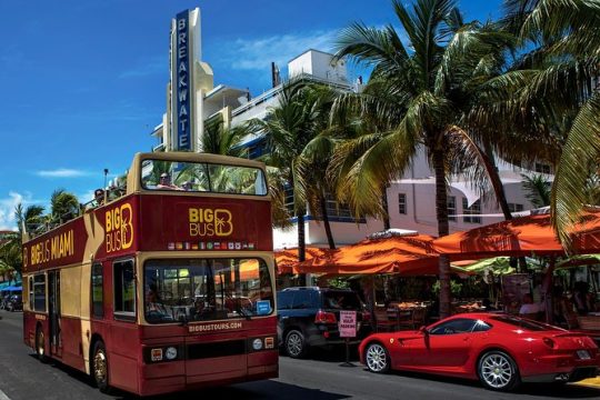 Big Bus Miami open top bus tour with optional Biscayne Bay cruise