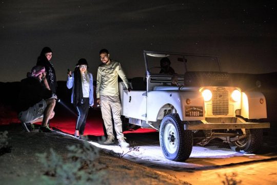 Private Night Vintage Land Rover Desert Safari & Astronomy with Dubai transfers