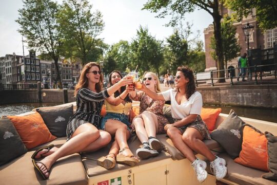 Amsterdam Luxury Guided Sightseeing Canal Cruise with Onboard Bar
