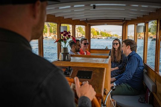 PRIVATE and SAFE Saloon Boat Ride: Amsterdam Canal Cruise