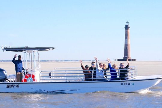 Charleston Marsh Eco Boat Cruise with stop at Morris Island Lighthouse