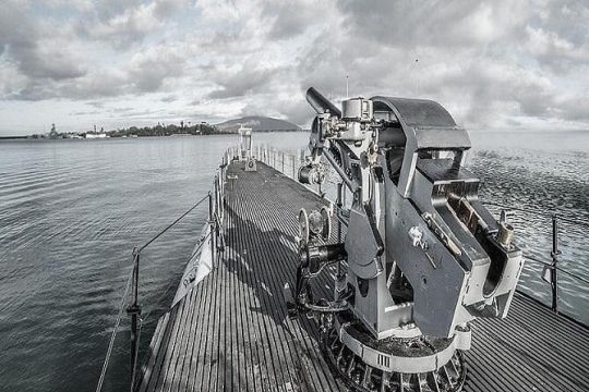 Battleships of World War II Departing from Waikiki Area