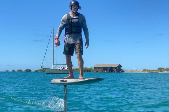 Solo mid length eFoil lesson in Honolulu