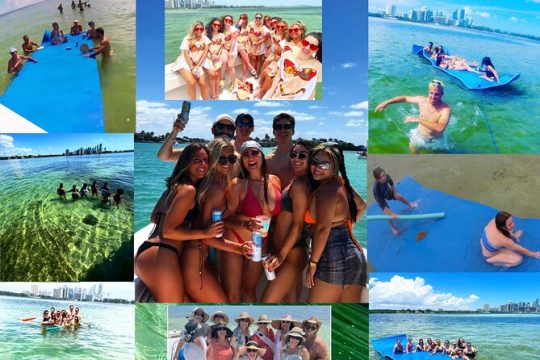 Miami Sandbar Island Fun Yacht Charter Boat Rental Tours Private