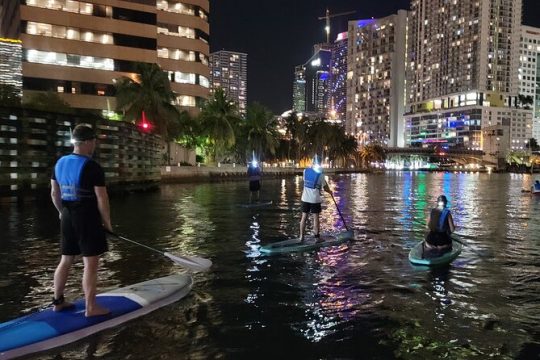 Miami City Lights Night Kayak or Stand up Paddle Board