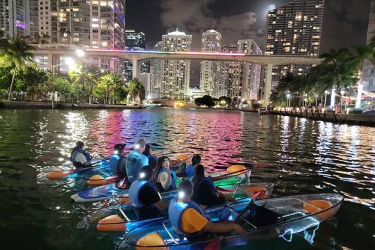 LED Light Kayak Miami City Lights Tour at Night