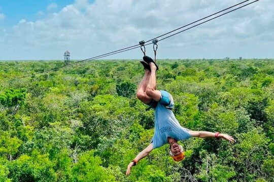Xtreme Ziplines with Snorkeling and Shared ATVS from Riviera Maya