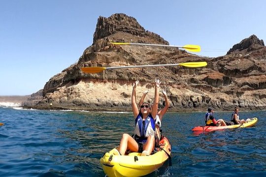 Kayaking Adventure Route with Snorkeling in Mogan Caves