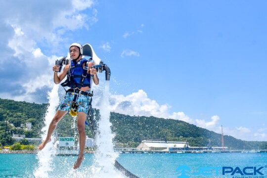 Super adrenaline Jetpack water activity in Cancun!