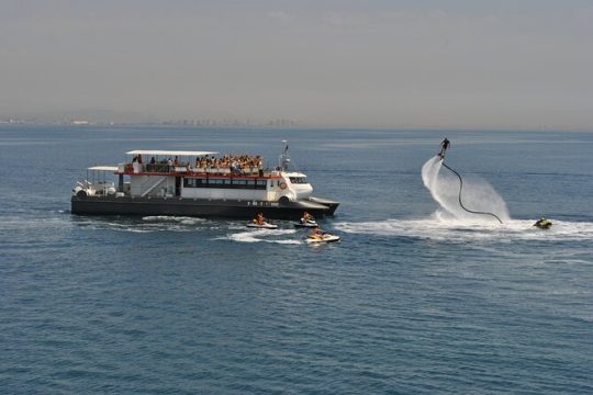 Catamaran ride and swim from the port of Valencia