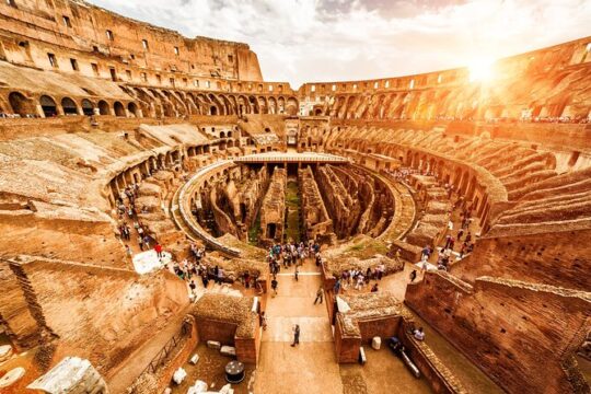 Colosseum with Arena and Panoramic Open Bus