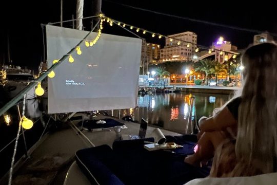 Dinner and a Movie on a Sailboat