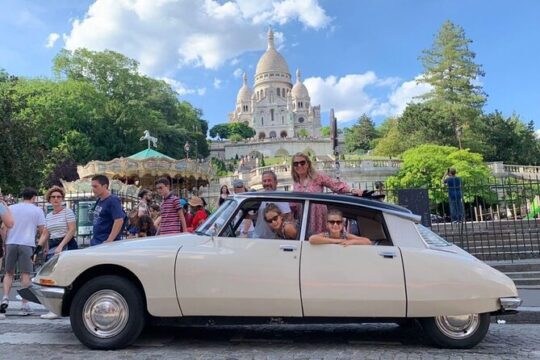2 Hours Paris Private Tour in Vintage Citroën DS with Open Roof