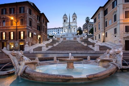 Semi-private Rome by night: Piazza di Spagna and Navona, Trevi fountain, Pantheon