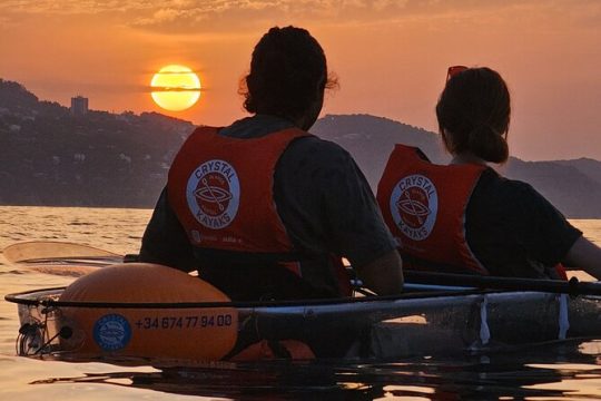 Sunrise excursion in Transparent Kayak on the Costa Brava