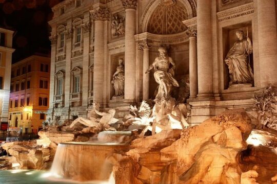 Private tour of Rome top sites by Night including Pantheon & Food Tasting