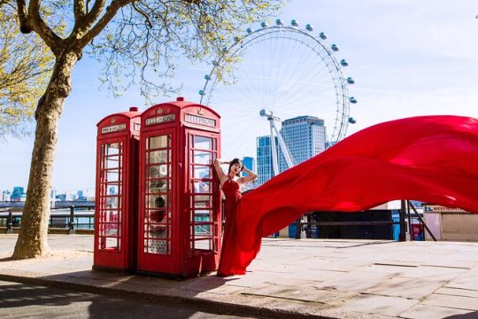 Private Flying Dress Photoshoot in London