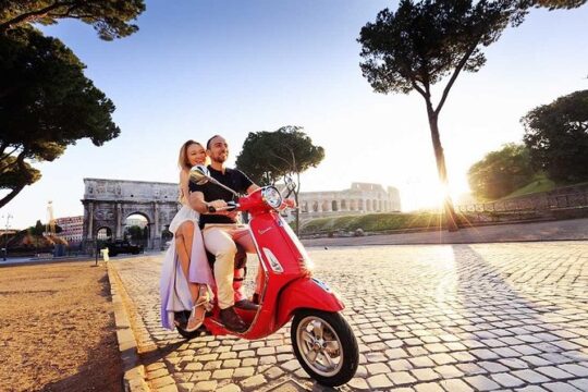 Rome's Highlights by Vespa Scooter Private Tour