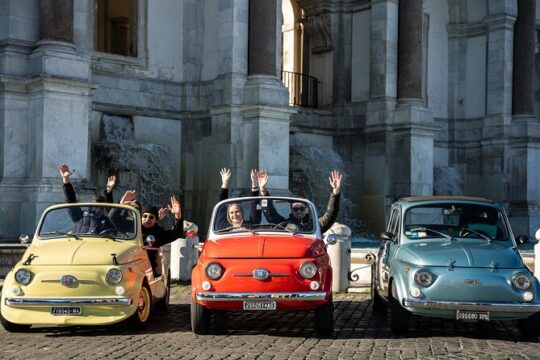 Exclusive FIAT 500 CABRIOLET Self drive Tour in Rome