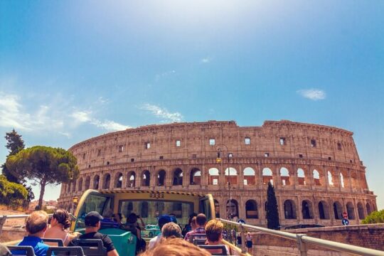 Rome Open Bus 24/48/72 hrs | Colosseum, Roman Forum, Palatine Hill Guided Tour