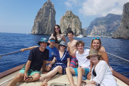 Private boat tour to Capri from Sorrento on 38 feet Apreamare
