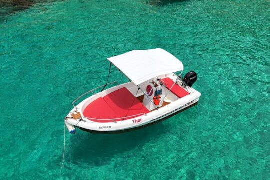 Boat Rental Without License Half day (4hs)
