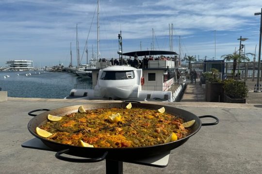 Catamaran Excursion with Food and Bath from Port of Valencia