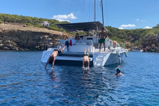 Day trip to Ibiza and Formentera on a Luxury Catamaran