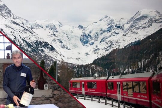 PRIVATE Bernina train, Sankt Moritz & Wines Guided tour from Lake Como or Milan