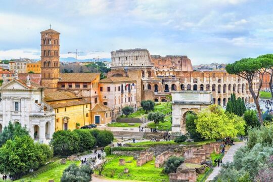 Rome Palatine Hill, Roman Forum, Colosseum Panoramic Views Tour