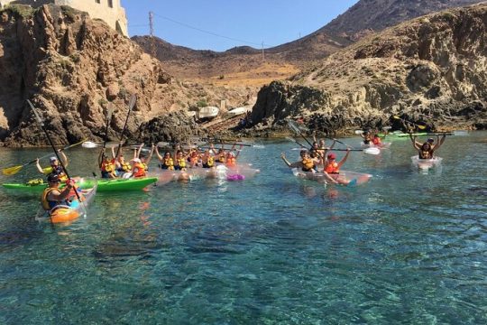 Transparent and Normal Kayak Routes Cabo de Gata Almería