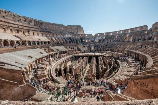 Colosseum with Arena floor entrance, Forum and Palatine Hill tour