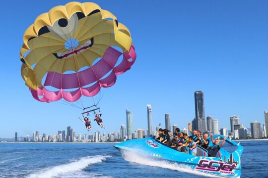 Gold Coast & Surfers Paradise - Parasail & V8 Jetboat Combo