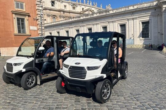 Private Golf Cart Tour in Rome and Catacombs