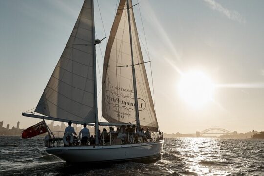 Private Sunset Champagne Cruise in Sydney Harbour on Classic Yacht