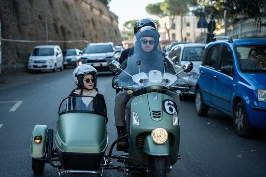 Private Vespa Sidecar Tour with Hotel Pickup and Prosecco
