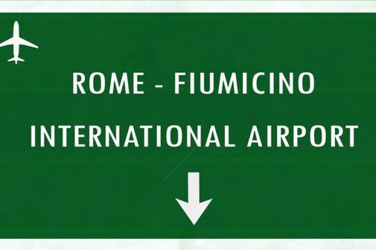 Private arrival transfer between airport Rome and city