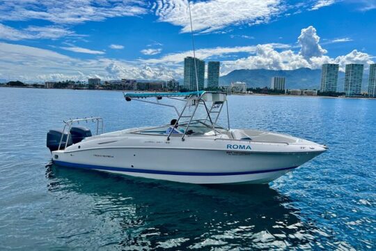 Private boat for 6 hours with snorkeling & beaches in Puerto Vallarta