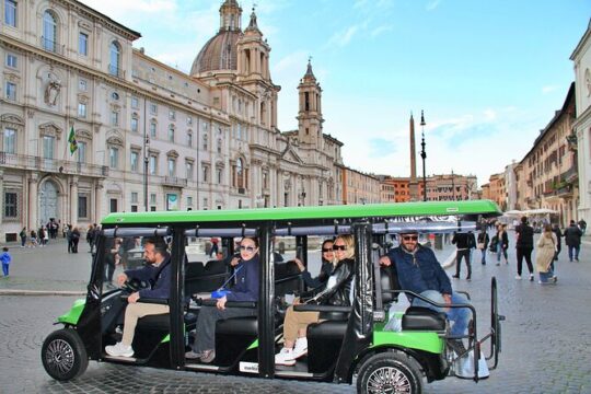 Highlights of Rome: Golf Cart Tour with Artisanal Gelato Tasting