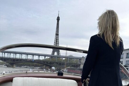 Private Cruise In Paris aboard a Riva-style boat