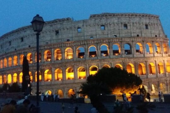 Colosseum by night with Underground Access and Arena Floor