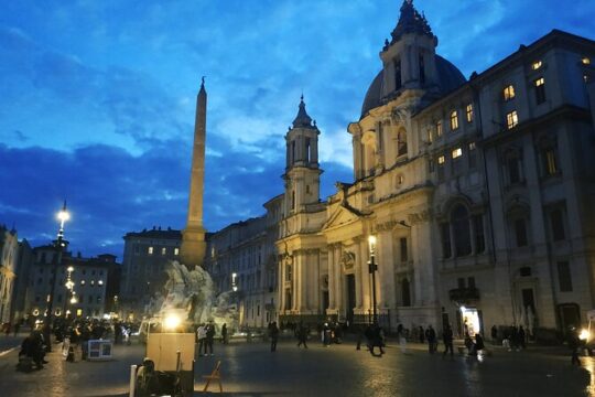 Rome at the Sunset; Navona, Trevi Fountain, Pantheon and more