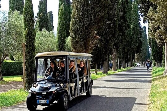 Rome Official Catacombs Guided Tour with Golf Cart Shuttle
