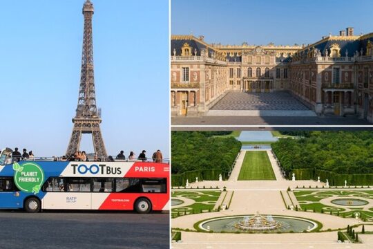 Paris Discovery Tootbus Hop-On Hop-Off Tour and Versailles Palace