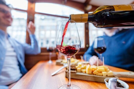 Cheese, Wine with Unlimited Drinks in Amsterdam Luxury Cruise